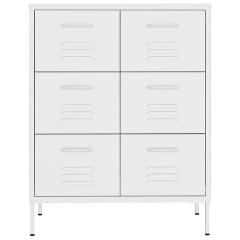 Lady Jillian -  Drawer Cabinet White 80x35x101,5 cm Steel